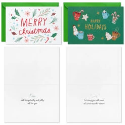 Hallmark Whimsical Holidays Assorted Boxed Christmas Cards, Pack Of 72 -Hallmark Gift Shop Holiday Whimsy Christmas Cards Bulk Assortment 5XPX1350 05