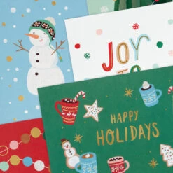 Hallmark Whimsical Holidays Assorted Boxed Christmas Cards, Pack Of 72 -Hallmark Gift Shop Holiday Whimsy Christmas Cards Bulk Assortment 5XPX1350 06
