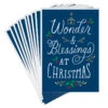 Hallmark Wonder And Blessings Religious Christmas Cards, Pack Of 10 -Hallmark Gift Shop Holly on Blue Religious Christmas Cards Pack 899XDS6015 01