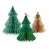 Hallmark Honeycomb Trees 3D Pop-Up Christmas Decorations, Set Of 3 -Hallmark Gift Shop Honeycomb Trees 3D PopUp Christmas Decorations Set 1999XPJ8046 01