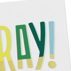 Hallmark Hooray, You Did It Congratulations Card -Hallmark Gift Shop Hooray GoldDipped Letters Congratulations Card 759LAD2960 04