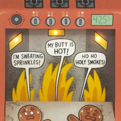 Hallmark Warm Holiday Wishes Funny Musical Pop-Up Christmas Card With Light -Hallmark Gift Shop Hot Cookies in Oven Funny PopUp Christmas Card 899XOC1034 03