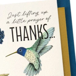 Hallmark Lifting Up A Little Prayer Of Thanks Thank You Card -Hallmark Gift Shop Hummingbird and Flowers Religious Thank You Card 699T2329 05