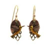 Silver Forest Hummingbird On Layered Mixed Metal Earrings -Hallmark Gift Shop Hummingbird on Layered Mixed Metal Drop Earrings NE2051 01
