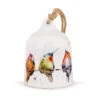 Demdaco Hummers On A Wire Small Ceramic Bell -Hallmark Gift Shop Hummingbirds Illustration on White Ceramic Bell 1004610063 01