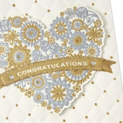 Hallmark As You Pledge To Be Husband And Wife Wedding Card -Hallmark Gift Shop Husband and Wife Floral Heart Wedding Card 729W3851 05