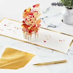 Hallmark All My Love Hearts 3D Pop-Up Love Card -Hallmark Gift Shop I Love You Hearts 3D PopUp Love Card 1299LAD2889 06