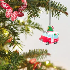 Hallmark Mini Festive Frozen Treats Ornament With Sound, 1.35" -Hallmark Gift Shop Ice Cream Truck Keepsake Ornament 1299QXM9199 02