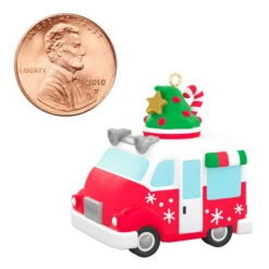Hallmark Mini Festive Frozen Treats Ornament With Sound, 1.35" -Hallmark Gift Shop Ice Cream Truck Keepsake Ornament 1299QXM9199 07