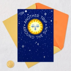 Hallmark Glad You're In My Universe Birthday Card -Hallmark Gift Shop Illustrated Sun Birthday Card 799HBD4850 07