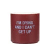 Can't Get Up Ceramic Planter, 4.5" -Hallmark Gift Shop Im Dying and I Cant Get Up Funny Planter 115138 01