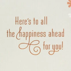 Hallmark Here's To All The Happiness Ahead For You Wedding Card -Hallmark Gift Shop Ivory Drape With Flowers Wedding Card 799W4051 03