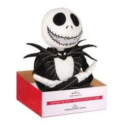 Disney Tim Burton's The Nightmare Before Christmas Plush Fabric Hallmark Tree Topper, 9.75" -Hallmark Gift Shop Jack Skellington Christmas Tree Topper 3HCM4753 08