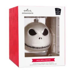 Disney Tim Burton's The Nightmare Before Christmas Jack Skellington Blown Glass Hallmark Ornament -Hallmark Gift Shop Jack Skellington Glass Christmas Ornament 3HCM1054 08
