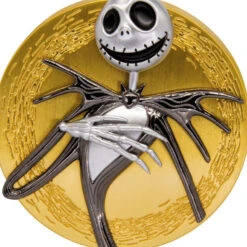 Disney Tim Burton's The Nightmare Before Christmas Jack Skellington On Moon Metal Hallmark Ornament -Hallmark Gift Shop Jack Skellington Gold Moon Christmas Ornament 3HCM4748 06