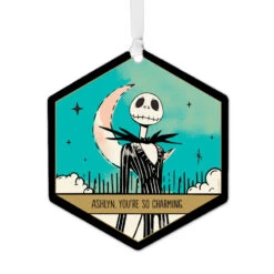 Hallmark Disney Tim Burton's The Nightmare Before Christmas Metal Personalized Ornament, Custom Text