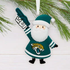 NFL Jacksonville Jaguars Santa Fan Hallmark Ornament -Hallmark Gift Shop Jacksonville Jaguars Santa Fan Christmas Ornament 1OSL2587 02