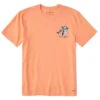 Life Is Good Jake In Adirondack Chair Orange Men's T-Shirt, X-Large -Hallmark Gift Shop Jake in Adirondack Chair Mens Short Sleeve TShirt 96642XL 01
