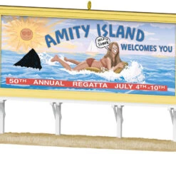 Hallmark Jaws 50th Anniversary Help!!! Shark Ornament -Hallmark Gift Shop Jaws Billboard Keepsake Ornament 5QXI8582 06