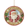 Enesco Jim Shore Dated 2023 Jolly Santa Ornament -Hallmark Gift Shop Jim Shore 2023 Santa Merry Christmas Ornament 6012978 01