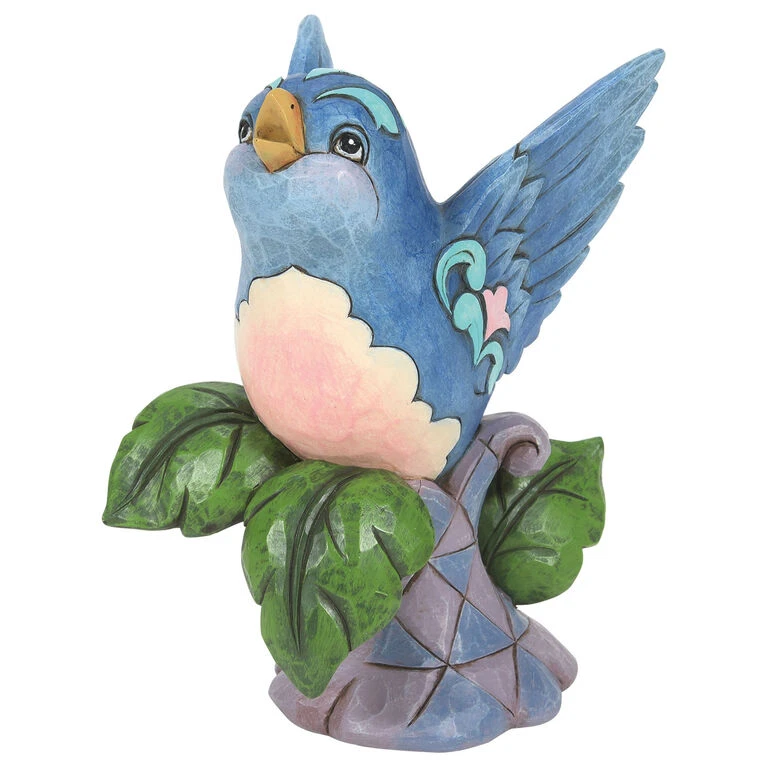 Enesco Jim Shore Bluebird On Branch Figurine, 5.25" 3 Enesco Jim Shore Bluebird On Branch Figurine, 5.25"