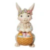 Enesco Jim Shore Pint Bunny With Floral Crown And Basket Figurine, 5" -Hallmark Gift Shop Jim Shore Bunny With Floral Crown and Basket Figurine 6012443 01