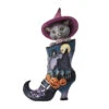 Enesco Jim Shore Black Cat Inside Of Witch's Boot Figurine, 8.26" -Hallmark Gift Shop Jim Shore Cat In Witchs Boot Figurine 6012750 01