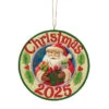 Enesco Jim Shore Heartwood Creek Annual 2025 Dated Santa Gifts Ornament, 3" -Hallmark Gift Shop Jim Shore Christmas 2025 Santa Ornament 6017308 01