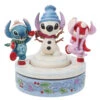Enesco Jim Shore Disney Stitch And Angel Build A Snowman Rotating Figurine, 6" -Hallmark Gift Shop Jim Shore Disney Stitch and Angel Snowman Figurine 6013061 01