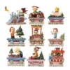 Enesco Jim Shore Peanuts Holiday Train Figurines, Set Of 9 -Hallmark Gift Shop Jim Shore Peanuts Train Figurines Charlie Brown Snoopy 4063413 01