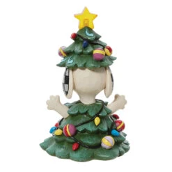 Enesco Jim Shore Peanuts Snoopy As Christmas Tree With Light Figurine, 5.5" -Hallmark Gift Shop Jim Shore Snoopy As Christmas Tree Figurine 6013042 02
