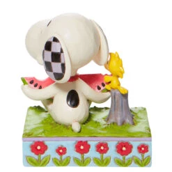 Enesco Jim Shore Peanuts Snoopy & Woodstock Sharing Watermelon Figurine, 4.625" -Hallmark Gift Shop Jim Shore Snoopy Woodstock Watermelon Figurine 6010113 02