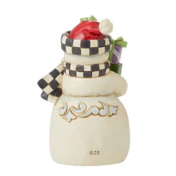 Enesco Jim Shore Mini Snowman With Checkered Hat And Scarf Figurine, 3.54" -Hallmark Gift Shop Jim Shore Snowman Carrying Holiday Presents Figurine 6012958 02