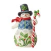 Enesco Jim Shore Snowman With Candy Cane Figurine, 8.7" -Hallmark Gift Shop Jim Shore Snowman With Candy Cane Figurine 6013686 01