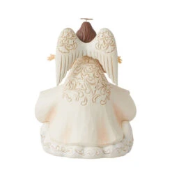 Enesco Jim Shore White Woodland Angel With Cloak Figurine, 9.5" -Hallmark Gift Shop Jim Shore White Woodland Angel With Cloak Figurine 6012678 02