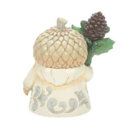 Enesco Jim Shore White Woodland Gnome With Acorn Hat Figurine, 4.65" -Hallmark Gift Shop Jim Shore Woodland Gnome With Acorn Hat Figurine 6012680 02