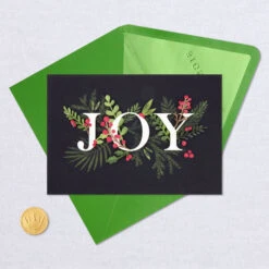 Hallmark Joy To You Christmas Card -Hallmark Gift Shop Joy Holiday Greenery Christmas Card 699IXC9964 05