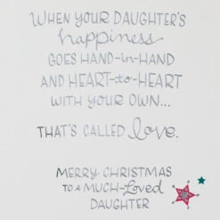 Hallmark Joy, Pride And Love Christmas Card For Daughter -Hallmark Gift Shop Joy Pride Love Snowflakes Daughter Christmas Card 699XZH1425 03