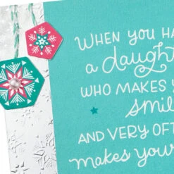 Hallmark Joy, Pride And Love Christmas Card For Daughter -Hallmark Gift Shop Joy Pride Love Snowflakes Daughter Christmas Card 699XZH1425 05