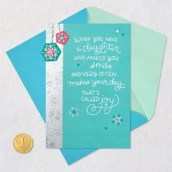 Hallmark Joy, Pride And Love Christmas Card For Daughter -Hallmark Gift Shop Joy Pride Love Snowflakes Daughter Christmas Card 699XZH1425 07