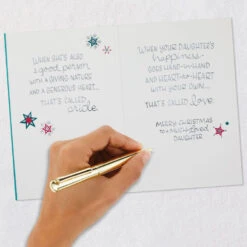 Hallmark Joy, Pride And Love Christmas Card For Daughter -Hallmark Gift Shop Joy Pride Love Snowflakes Daughter Christmas Card 699XZH1425 08