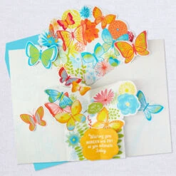 Hallmark 16" Joyful Butterflies Pop-Up Jumbo Birthday Card -Hallmark Gift Shop Joyful Butterflies Pop Up Birthday Card 1299CBG1010 04