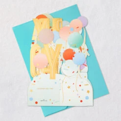 Hallmark 12.38" Jumbo Celebrate Big-Time 3D Pop-Up Birthday Card -Hallmark Gift Shop Jumbo Balloons and Confetti 3D PopUp Birthday Card 999WDR1209 09