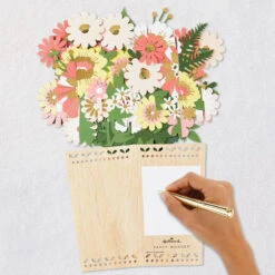 Hallmark Jumbo Flower Bouquet In Vase 3D Pop-Up Blank Card -Hallmark Gift Shop Jumbo Bouquet in Vase 3D PopUp Flower Card 1999WDR2991 06
