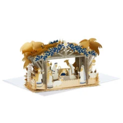 Hallmark Jumbo Nativity Scene 3D Pop-Up Christmas Card