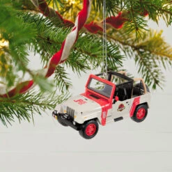 Hallmark The Car's The Star Jurassic Park 1992 Jeep Wrangler Metal Ornament -Hallmark Gift Shop Jurassic Park Jeep Keepsake Ornament 2199QXR8149 02