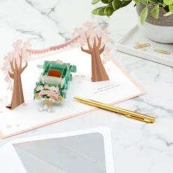 Hallmark Best Wishes For The Road Ahead 3D Pop-Up Wedding Card -Hallmark Gift Shop Just Married Car 3D PopUp Wedding Card 1299LAD2903 08