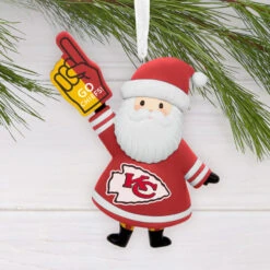NFL Kansas City Chiefs Santa Fan Hallmark Ornament -Hallmark Gift Shop Kansas City Chiefs Santa Fan Christmas Ornament 1OSL2572 02