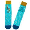 Hallmark Kick Bass Fishing Funny Crew Socks -Hallmark Gift Shop Kick Bass Fishing Punny Novelty Crew Socks 1SOX2085 01