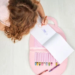 Mud Pie Kids Rainbow Art Folio Case -Hallmark Gift Shop Kids Felt Rainbow Art Case With Crayons and Paper 12600208R 03